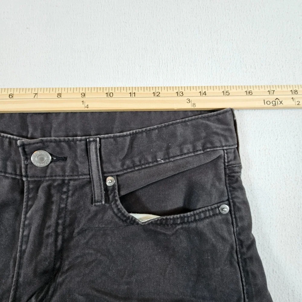 Levi's 514 Straight Fit Jeans Mens 30x32 Black Faded Denim Pants